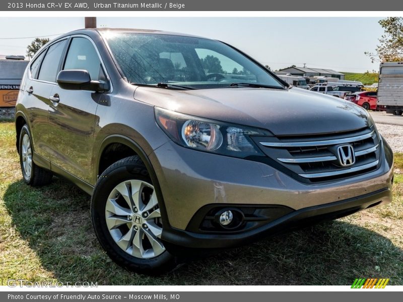 Urban Titanium Metallic / Beige 2013 Honda CR-V EX AWD