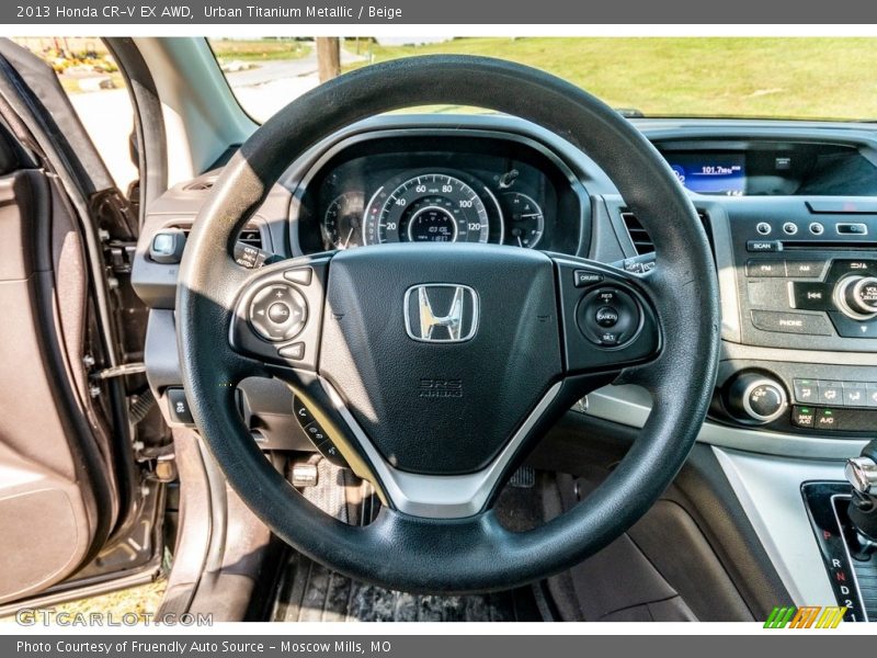 Urban Titanium Metallic / Beige 2013 Honda CR-V EX AWD