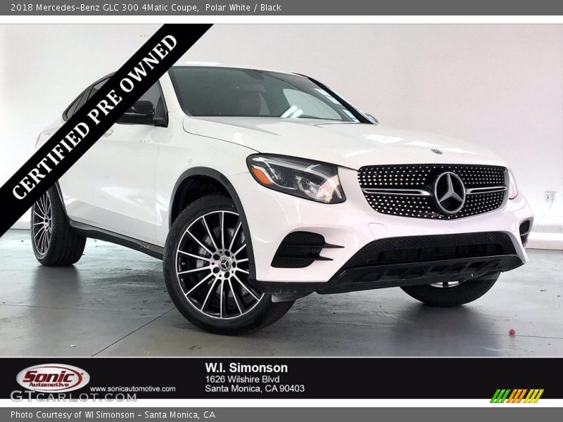 Polar White / Black 2018 Mercedes-Benz GLC 300 4Matic Coupe
