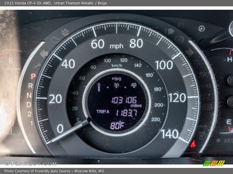 Urban Titanium Metallic / Beige 2013 Honda CR-V EX AWD