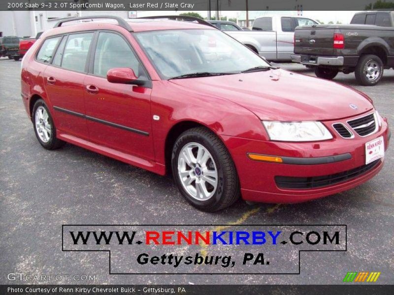 Laser Red / Slate Gray 2006 Saab 9-3 2.0T SportCombi Wagon