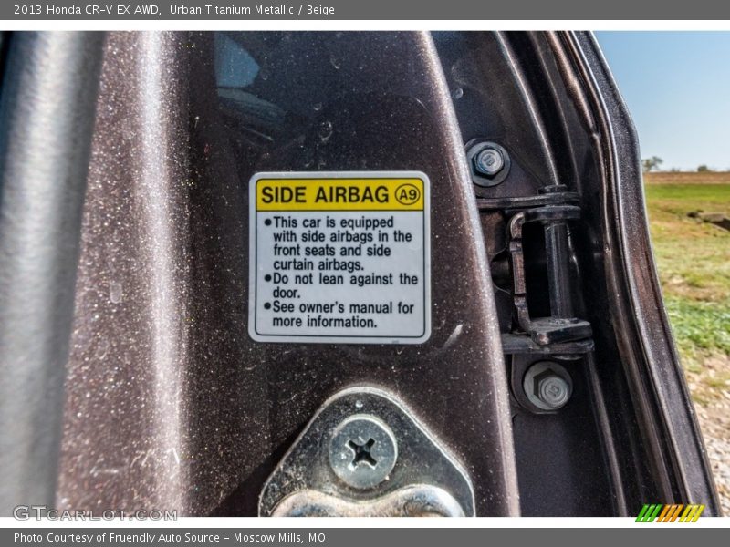 Urban Titanium Metallic / Beige 2013 Honda CR-V EX AWD
