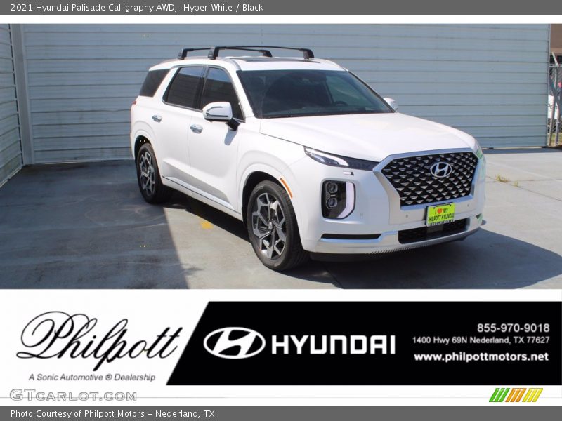 Hyper White / Black 2021 Hyundai Palisade Calligraphy AWD