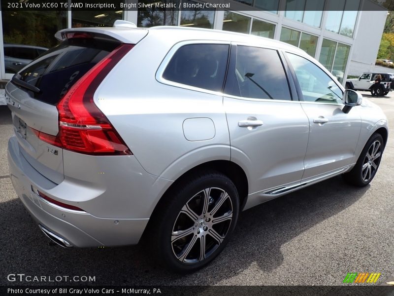 Bright Silver Metallic / Blonde/Charcoal 2021 Volvo XC60 T6 AWD Inscription