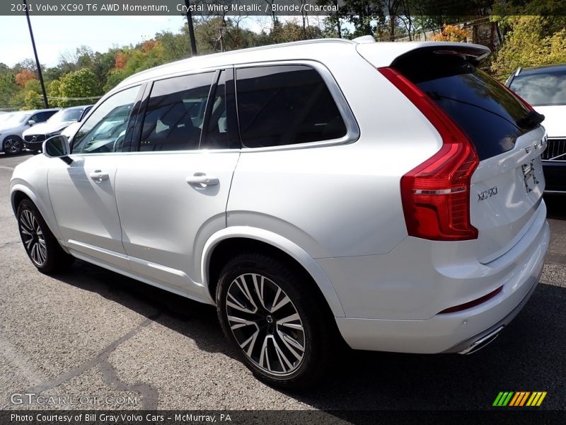 Crystal White Metallic / Blonde/Charcoal 2021 Volvo XC90 T6 AWD Momentum