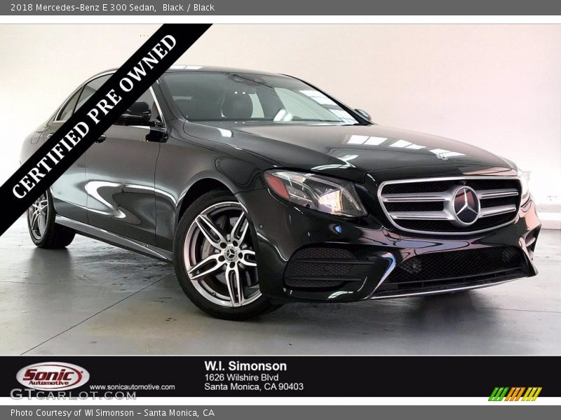 Black / Black 2018 Mercedes-Benz E 300 Sedan