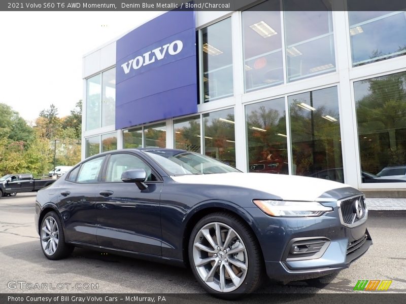 Front 3/4 View of 2021 S60 T6 AWD Momentum