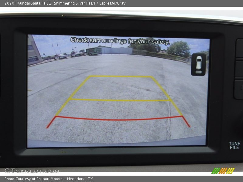 Shimmering Silver Pearl / Espresso/Gray 2020 Hyundai Santa Fe SE