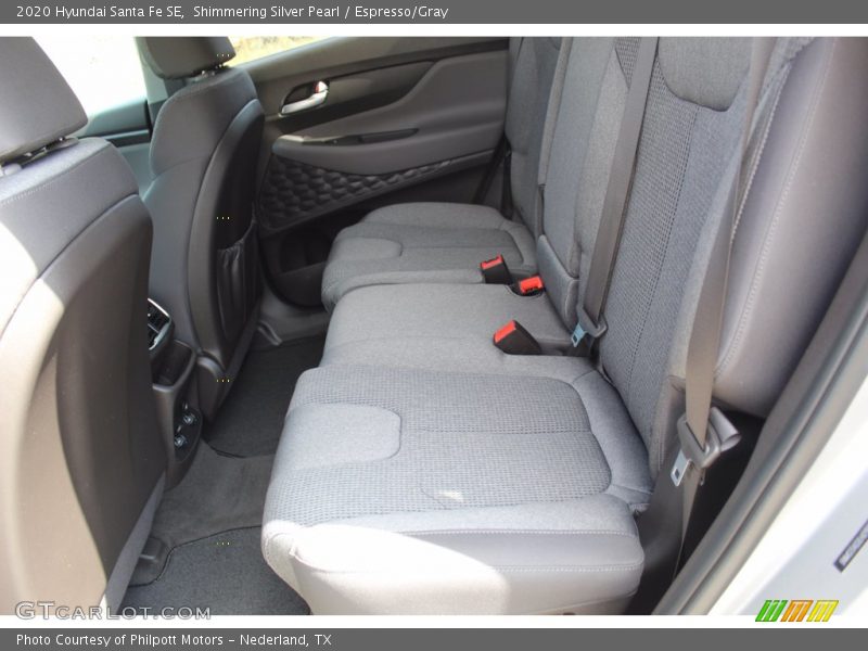 Shimmering Silver Pearl / Espresso/Gray 2020 Hyundai Santa Fe SE