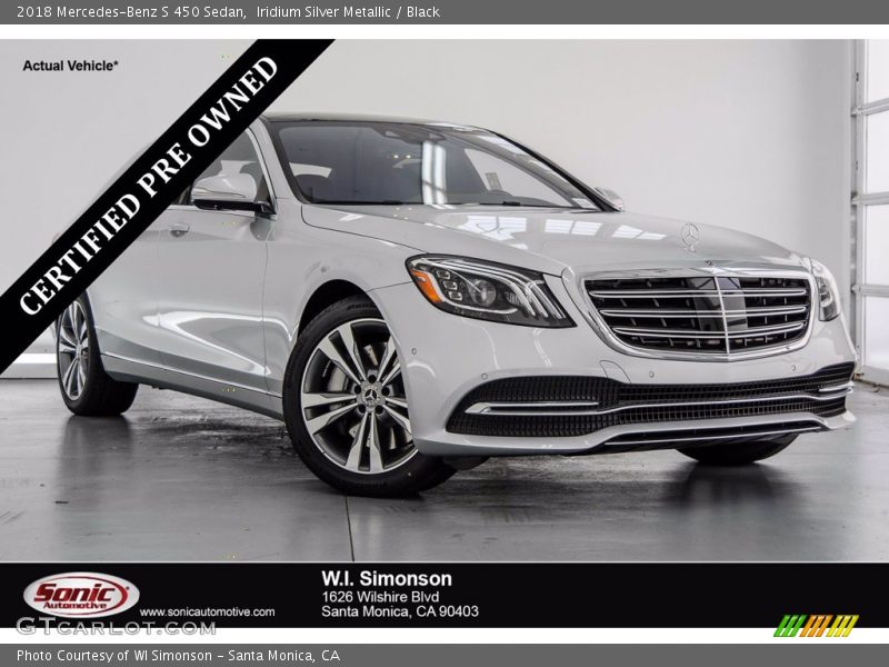 Iridium Silver Metallic / Black 2018 Mercedes-Benz S 450 Sedan