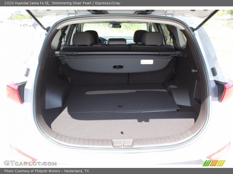 Shimmering Silver Pearl / Espresso/Gray 2020 Hyundai Santa Fe SE