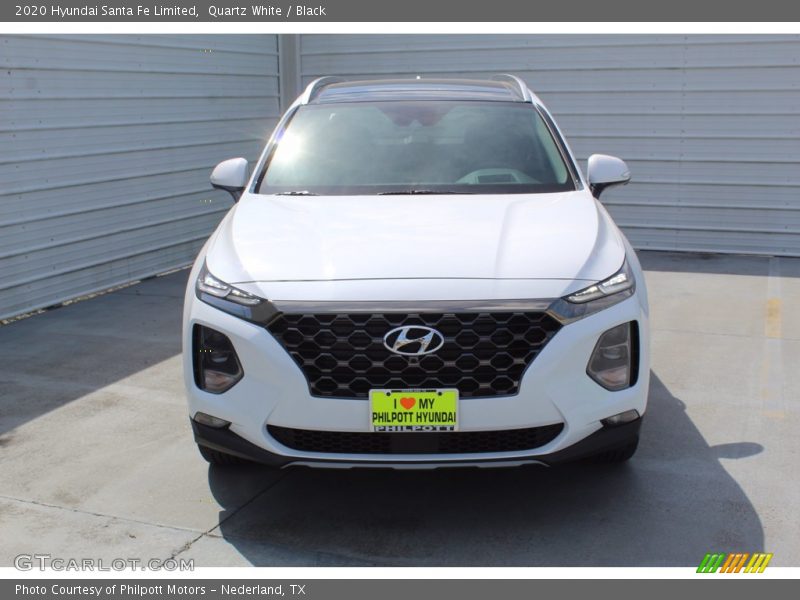Quartz White / Black 2020 Hyundai Santa Fe Limited