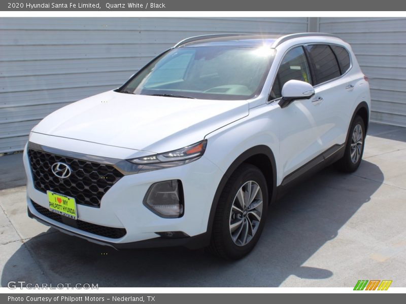 Quartz White / Black 2020 Hyundai Santa Fe Limited