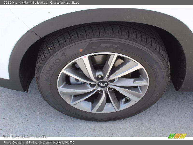 Quartz White / Black 2020 Hyundai Santa Fe Limited