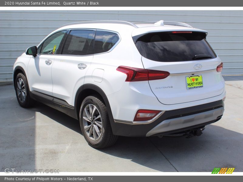 Quartz White / Black 2020 Hyundai Santa Fe Limited