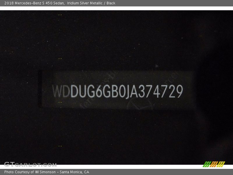 Iridium Silver Metallic / Black 2018 Mercedes-Benz S 450 Sedan