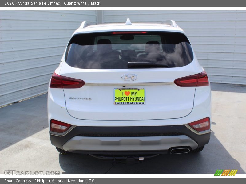 Quartz White / Black 2020 Hyundai Santa Fe Limited