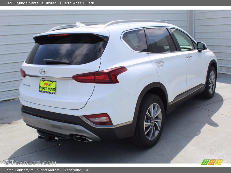 Quartz White / Black 2020 Hyundai Santa Fe Limited