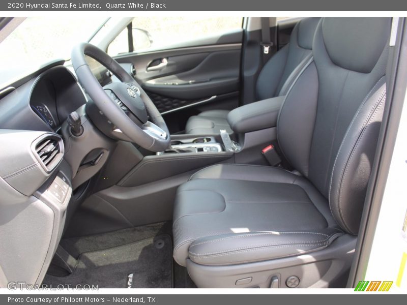 Quartz White / Black 2020 Hyundai Santa Fe Limited