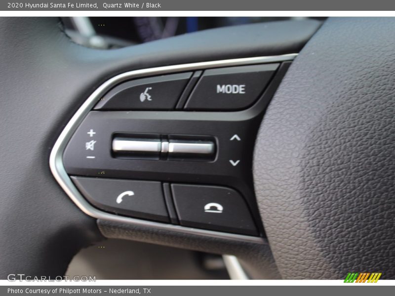 Quartz White / Black 2020 Hyundai Santa Fe Limited
