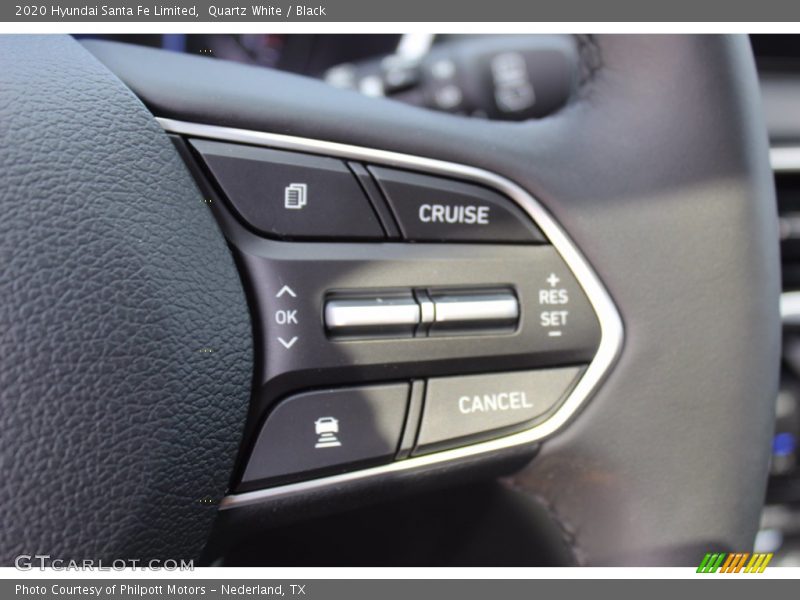 Quartz White / Black 2020 Hyundai Santa Fe Limited