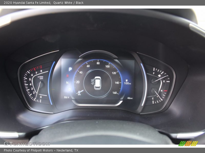 Quartz White / Black 2020 Hyundai Santa Fe Limited
