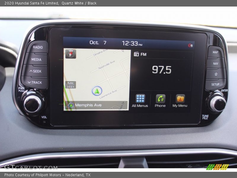 Quartz White / Black 2020 Hyundai Santa Fe Limited