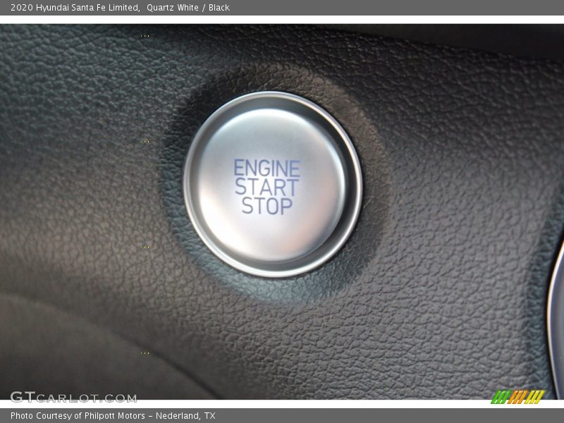 Quartz White / Black 2020 Hyundai Santa Fe Limited