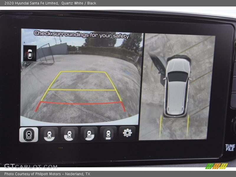 Quartz White / Black 2020 Hyundai Santa Fe Limited