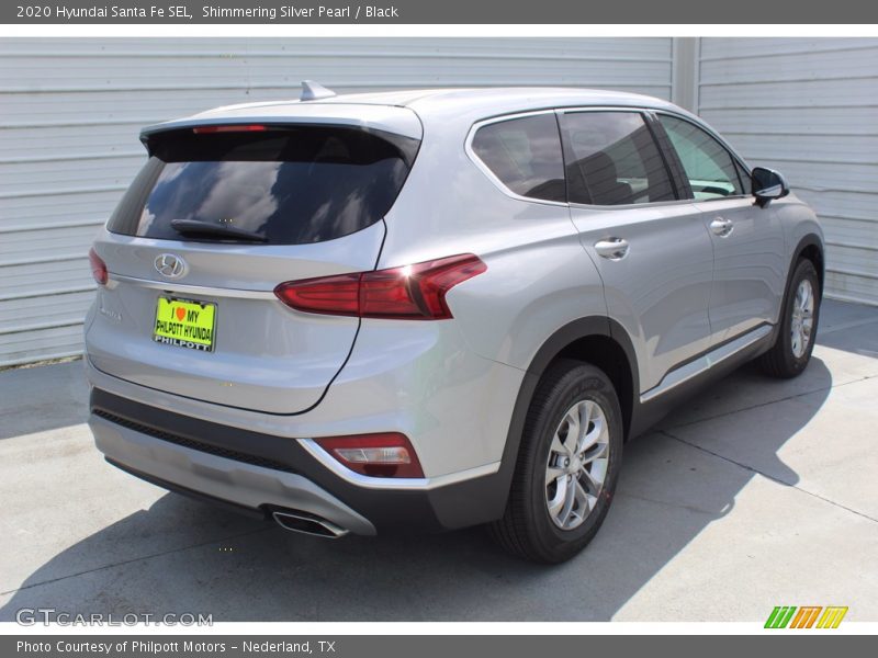 Shimmering Silver Pearl / Black 2020 Hyundai Santa Fe SEL