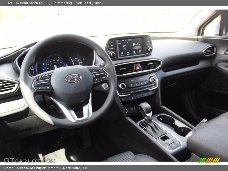 Shimmering Silver Pearl / Black 2020 Hyundai Santa Fe SEL