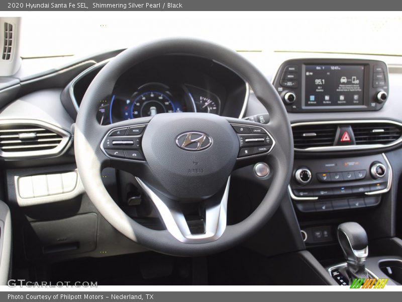 Shimmering Silver Pearl / Black 2020 Hyundai Santa Fe SEL