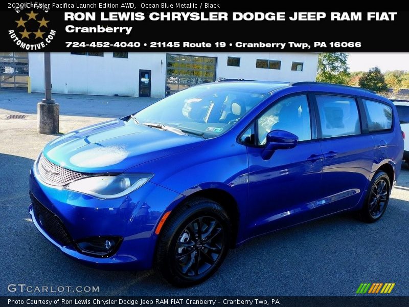 Ocean Blue Metallic / Black 2020 Chrysler Pacifica Launch Edition AWD