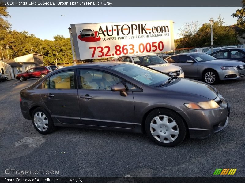 Urban Titanium Metallic / Gray 2010 Honda Civic LX Sedan