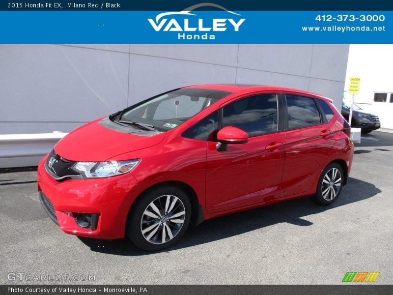 Milano Red / Black 2015 Honda Fit EX