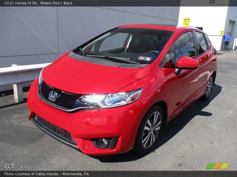 Milano Red / Black 2015 Honda Fit EX