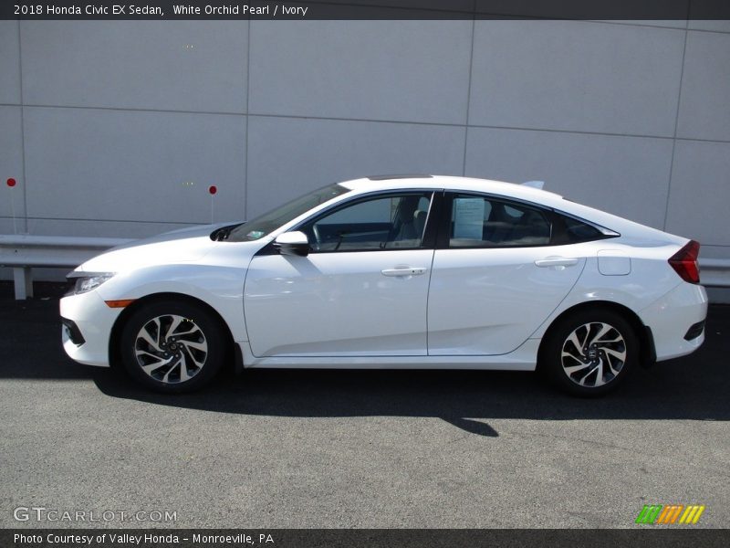 White Orchid Pearl / Ivory 2018 Honda Civic EX Sedan