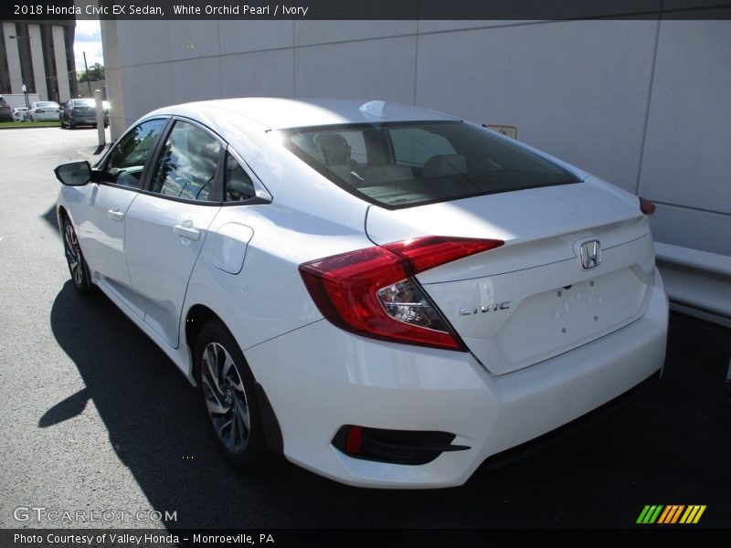 White Orchid Pearl / Ivory 2018 Honda Civic EX Sedan