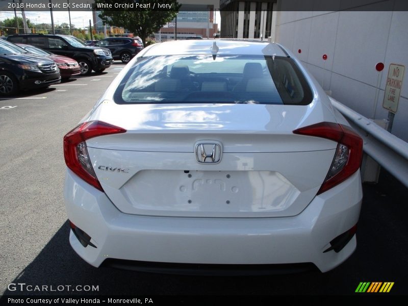 White Orchid Pearl / Ivory 2018 Honda Civic EX Sedan