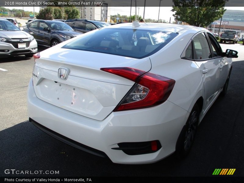 White Orchid Pearl / Ivory 2018 Honda Civic EX Sedan