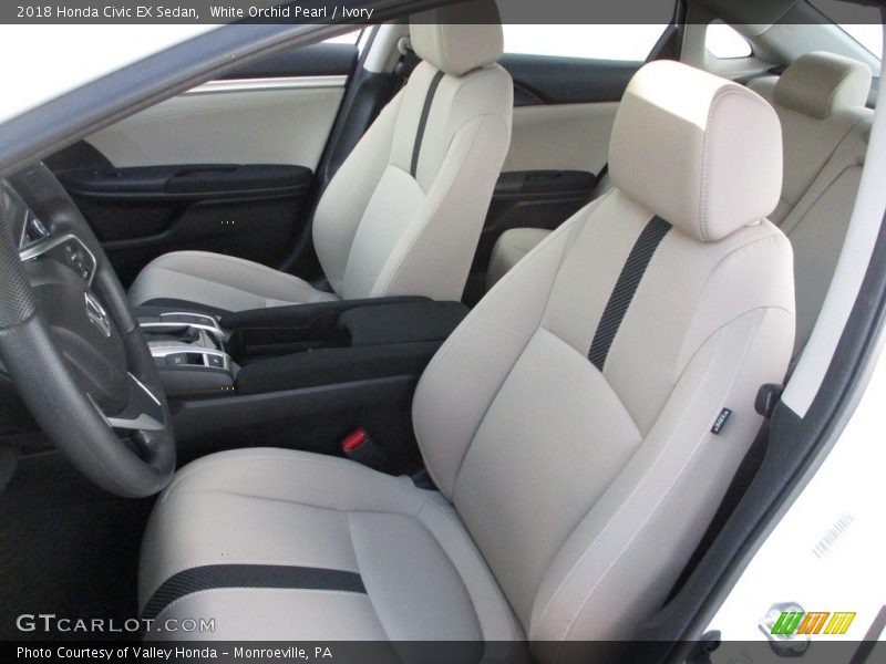 White Orchid Pearl / Ivory 2018 Honda Civic EX Sedan
