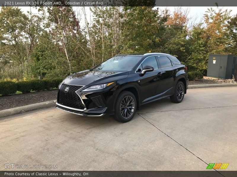 Obsidian / Circuit Red 2021 Lexus RX 350 F Sport AWD