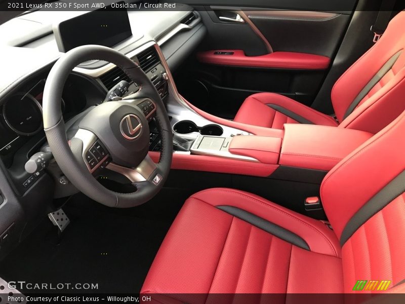 Obsidian / Circuit Red 2021 Lexus RX 350 F Sport AWD
