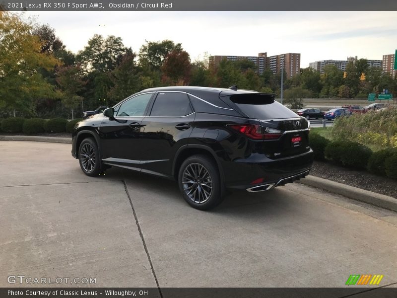 Obsidian / Circuit Red 2021 Lexus RX 350 F Sport AWD