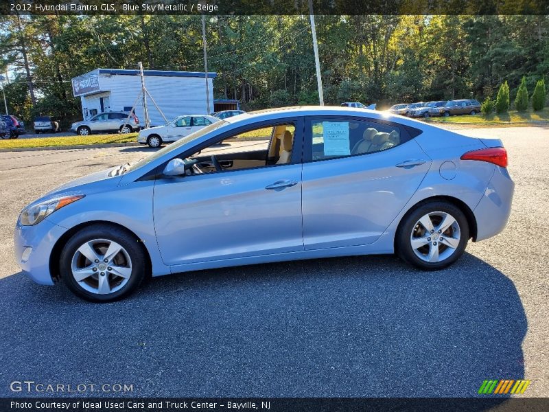 Blue Sky Metallic / Beige 2012 Hyundai Elantra GLS