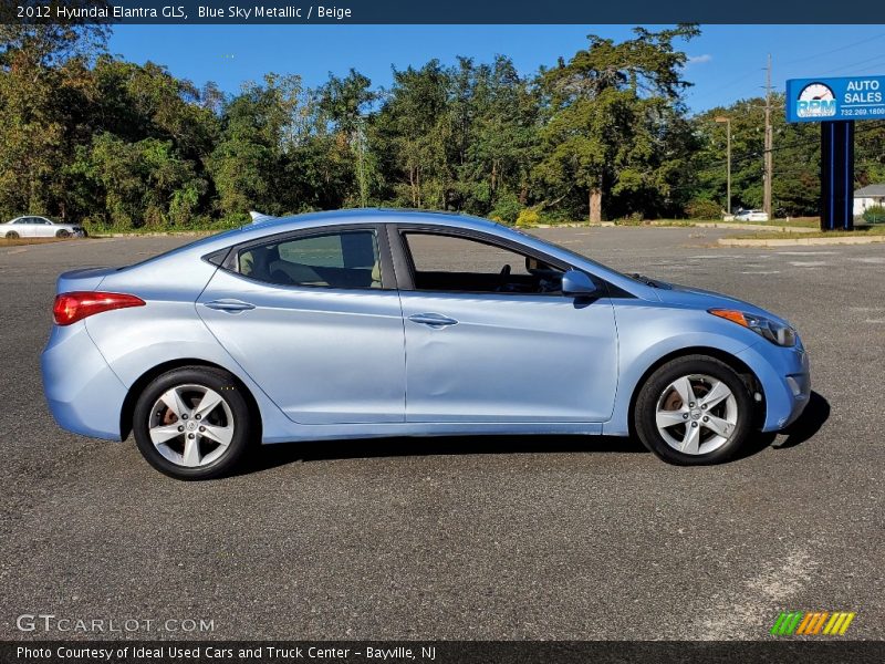 Blue Sky Metallic / Beige 2012 Hyundai Elantra GLS
