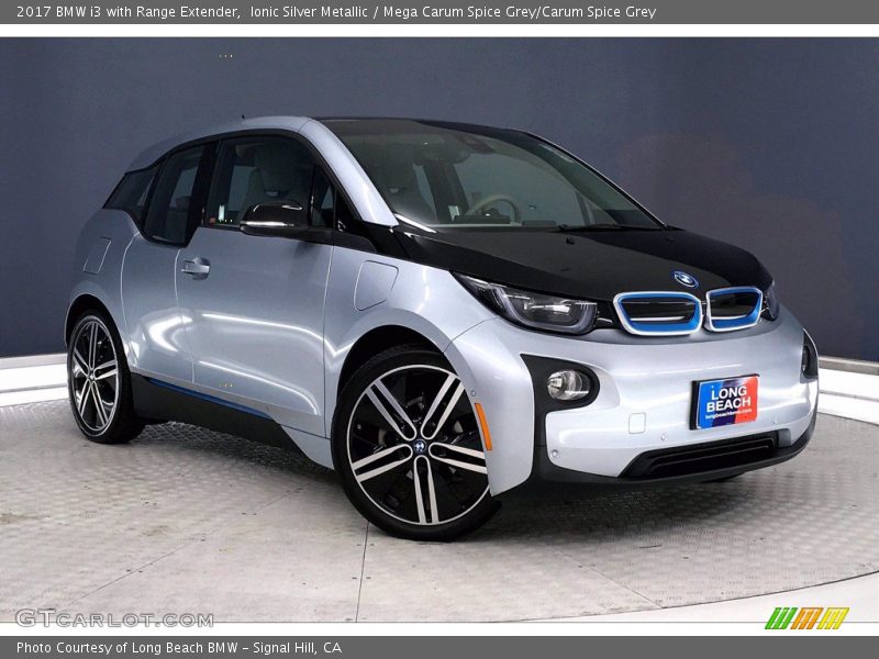 Ionic Silver Metallic / Mega Carum Spice Grey/Carum Spice Grey 2017 BMW i3 with Range Extender