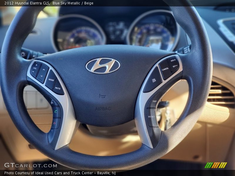 Blue Sky Metallic / Beige 2012 Hyundai Elantra GLS