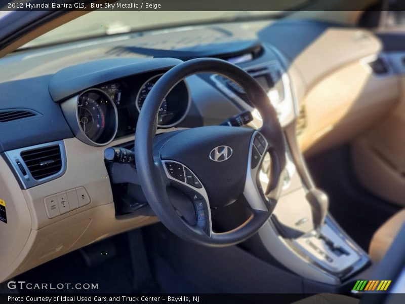 Blue Sky Metallic / Beige 2012 Hyundai Elantra GLS