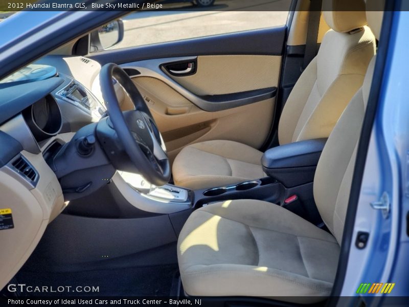 Blue Sky Metallic / Beige 2012 Hyundai Elantra GLS